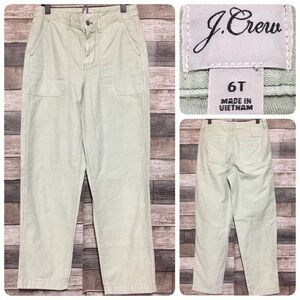 J Crew Chino Pants Women’s 6T Mint Green Twill Straight Leg (Inseam 29)